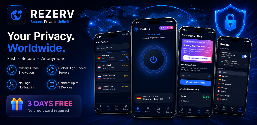 Rezerv VPN Official Promo Banner